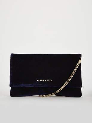 Karen Millen Velvet Clutch Bag