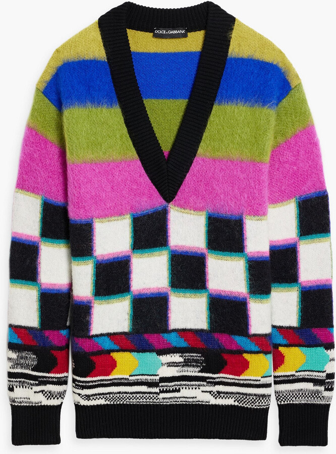 Jacquard-knit sweater