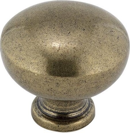 Richelieu Hardware Faubourg Collection 1-1/4 in. (32 mm) Classic Burnished Brass Round Cabinet Knob
