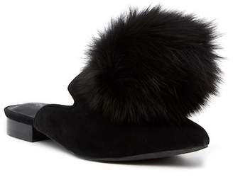 Jeffrey Campbell Claes Genuine Fox Fur Pompom Slipper