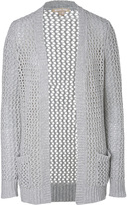 Thumbnail for your product : Michael Kors Collection Cashmere-Cotton Crochet Cardigan
