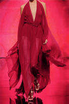 Thumbnail for your product : Donna Karan Belted silk-chiffon gown