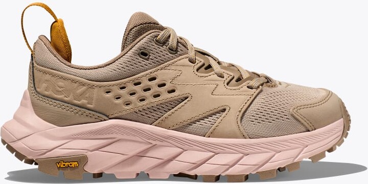 Hoka One One Women's Anacapa Breeze Low Shoes in Oxford Tan/Peach Whip