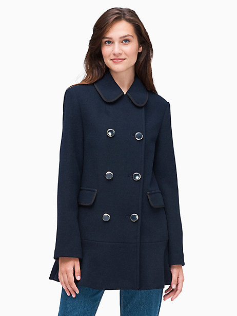 kate spade black peacoat