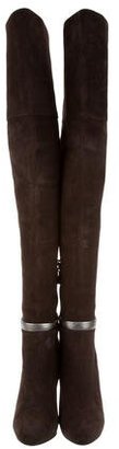 Fendi Suede Over-The-Knee Boots
