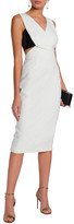 Thumbnail for your product : Rachel Gilbert Kader Cutout Two-tone Crepe-cloque Dress