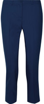 Thumbnail for your product : Michael Kors Collection - Samantha Cropped Stretch-wool Skinny Pants - Navy