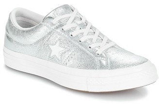 Converse ONE STAR OX women's Shoes (Trainers) in Silver - ShopStyle