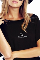Thumbnail for your product : Wildfox Couture Gemini Astrology Boy Tee in Clean Black