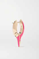 Thumbnail for your product : Melissa Kaye Lola Mini 18-karat Rose Gold, Diamond And Enamel Earrings