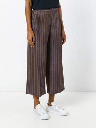 Aspesi checked cropped trousers