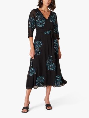 monsoon green floral dress