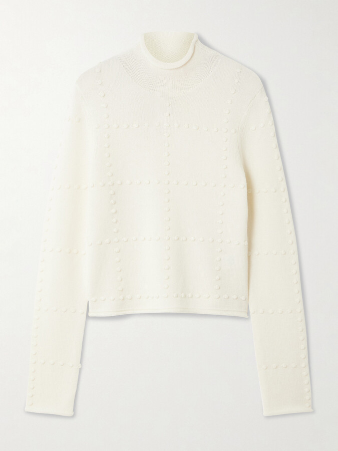 Guest In Residence - Popcorn Wool And Cashmere-blend Turtleneck Top - Cream