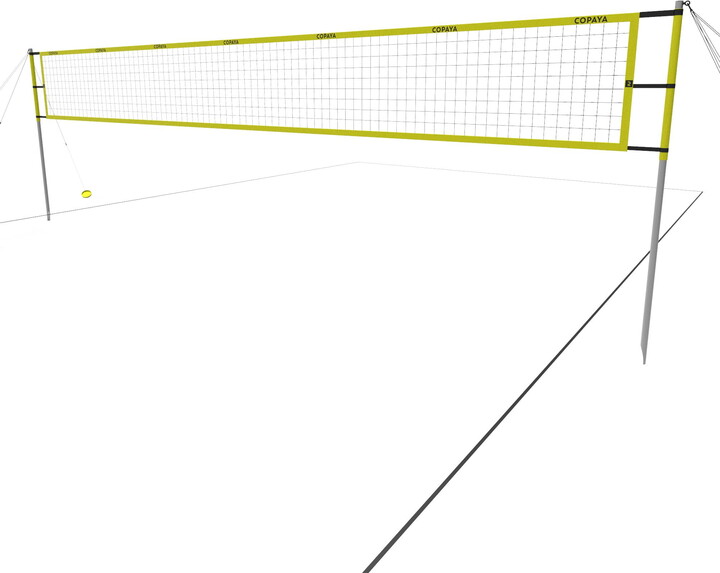 Decathlon Copaya BV900, Portable Beach Volleyball Recreational Set, Adjustable Heights, Quick setup, Yellow