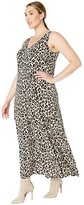 Thumbnail for your product : Vince Camuto Specialty Size Plus Size Sleeveless Maxi Elegant Leopard Knit Dress (Rich Black) Women's Dress