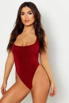 Thumbnail for your product : boohoo Slinky Square Neck Bodysuit