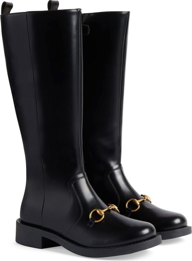 Gucci Children Horsebit knee-high boots - ShopStyle