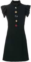 Thumbnail for your product : Dolce & Gabbana jewelled buttons cady dress