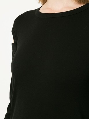 Helmut Lang slash long sleeved T-shirt