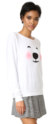 Wildfox Couture Polar Bear Emoji Sweatshirt