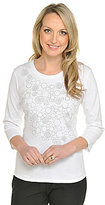 Thumbnail for your product : Allison Daley Plus Jeweled Circle Top
