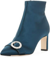 Thumbnail for your product : Jimmy Choo Hanover Satin Crystal 65mm Bootie