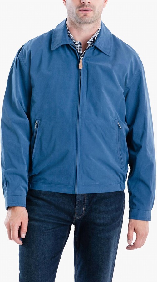London Fog Auburn Light Weight Zip Front Golf Jacket In Pacific Blue