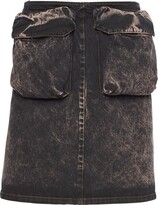 Cargo-Pocket Denim Skirt 
