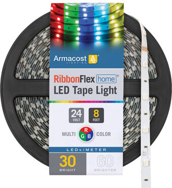 Armacost Lighting RibbonFlex Home, 24V, RGB, 30LEDs/M, IP20, 2.5M Undercabinet Strip Light