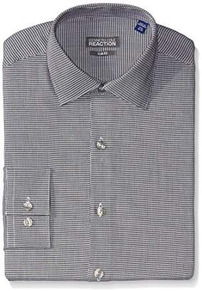 Kenneth Cole Reaction Kenneth Cole Men's Slim Fit Check Spread Collar Dress Shirt