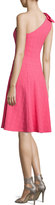 Thumbnail for your product : Nanette Lepore One-Shoulder Bow Textured Fit & Flare Dress