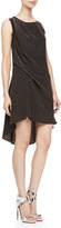 Thumbnail for your product : Haute Hippie Tuck Lace-Back High-Low Dress