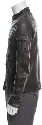Dolce & Gabbana Leather Utility Jacket olive Leather Utility Jacket