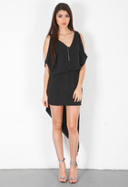 Thumbnail for your product : Mason by Michelle Mason Open Shoulder Asymmetrical Dress in Black