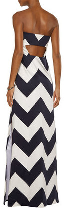 Milly Blair Cutout Printed Cotton-Blend Gown
