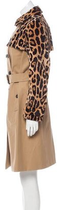 Burberry Mink-Accented Trench Coat w/ Tags