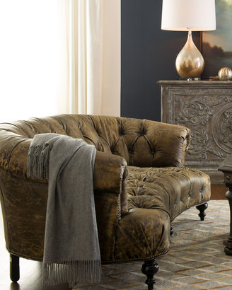 Old Hickory Tannery Carson Tufted Leather Sofa