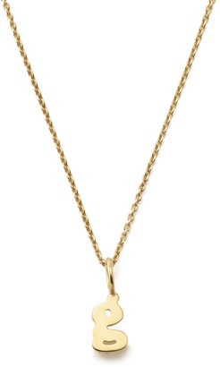 Sarah Chloe Initial Charm On Chain In Gold