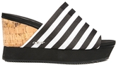 Thumbnail for your product : DKNY Iris Stripe Mesh Slide Flatform Sandals