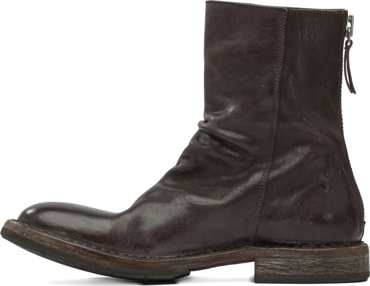 Moma Zip-Detail Slouch Ankle Boots