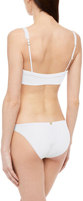 Vix Paula Hermanny Margot ruffle-trimmed perforated bikini top