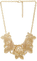 Thumbnail for your product : Forever 21 Filigree Floral Bib Necklace