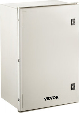 VEVOR NEMA Steel Enclosure, 24 x 16 x 9'' NEMA 4X Fiberglass Electrical Box, IP66 Waterproof & Dustproof, Outdoor/Indoor Electrical Junction Box, with Mount
