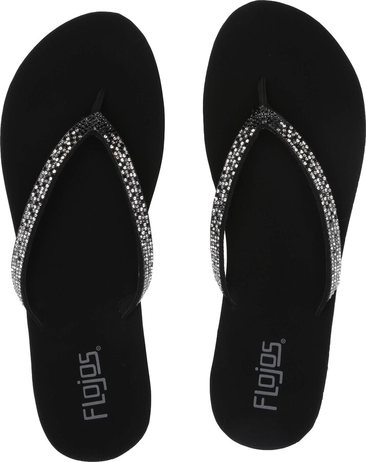 flojos black flip flops