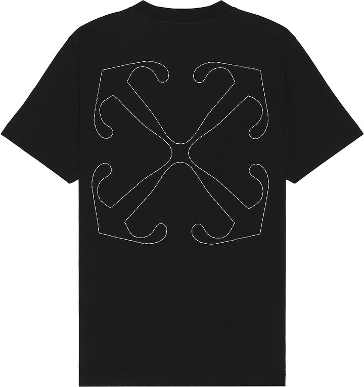 Off-White Stitch Arrow Slim Short Sleeve Tee in Black