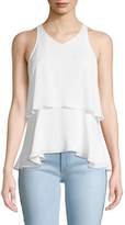 Thumbnail for your product : A.L.C. Duran Tiered Silk V-Neck Top