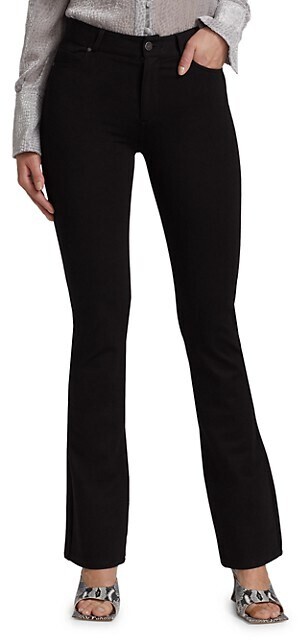 black bootcut stretch pants