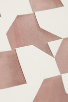 Thumbnail for your product : Fendi Leather-appliquéd silk-organza top