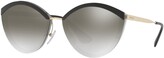Thumbnail for your product : Prada PR 07US Oval Sunglasses, Silver