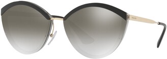 Prada PR 07US Oval Sunglasses, Silver